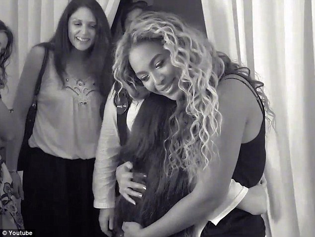 Beyonce meets her devoted fans in emotional backstage video