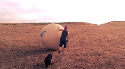 This Cancer Survivor Is Pushing A Massive Testicle Across America