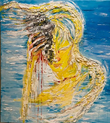 Nicky Sarkis presents her painting. My Beloved city will heal soon in memory of the horrific Beirut Port explosion