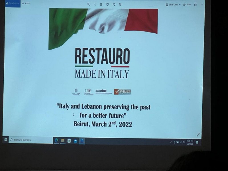 Presentation in Beirut of the Salone del Restauro 2022 and the Restoration Week 2022