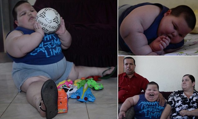 3 year old boy weighs ELEVEN STONE 