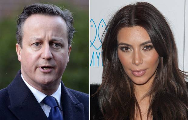 British Prime Minister David Cameron and Kim Kardashian are COUSINS