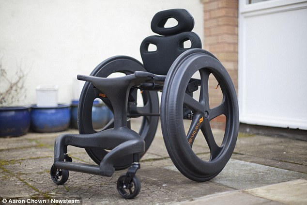 New Carbon Black wheelchair inspired from formula one cars
