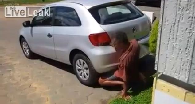 Man has sex with car's exhaust 