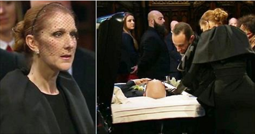 Celine Dion mourns husband René Angélil at open casket visitation