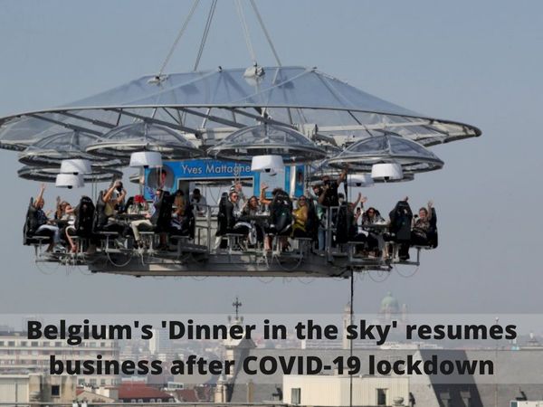 A Belgian restaurant in the sky offers its services while respecting social distancing