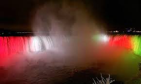 In Video: Illuminating Niagara Falls with the color of the Lebanese flag