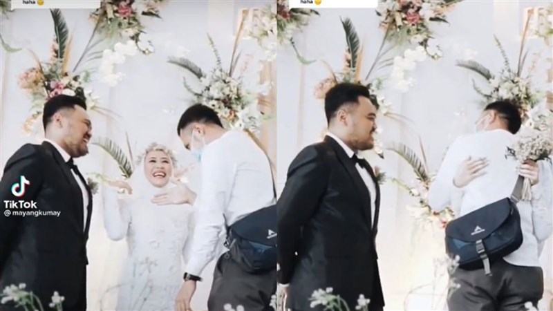 In Video: A bride asks her groom permission to hug her ex during her wedding