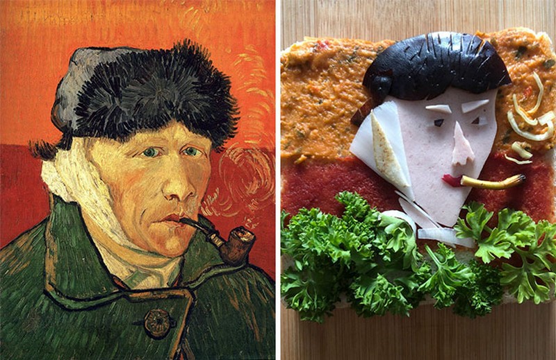 In Pictures: Artists recreated famous paintings with sandwiches
