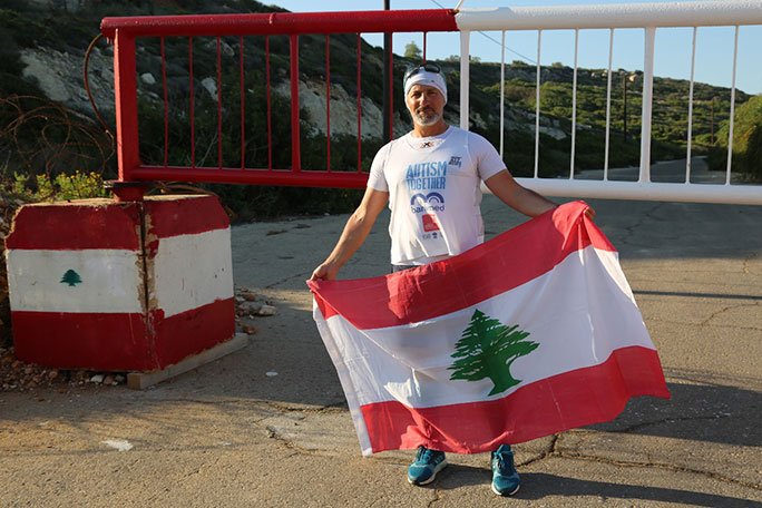 Ali Wehbi runs across Lebanon and dedicates his record to people with autism