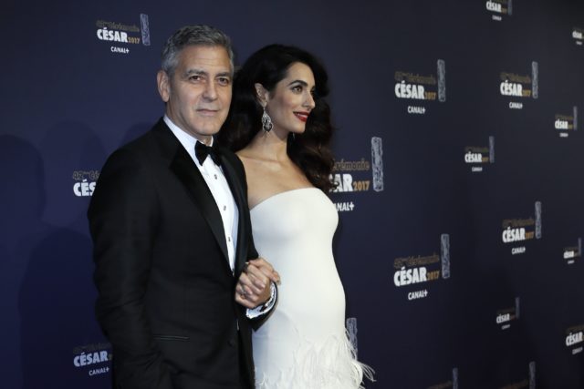 Pregnant Amal Clooney glows at Cesar Awards with hubby George