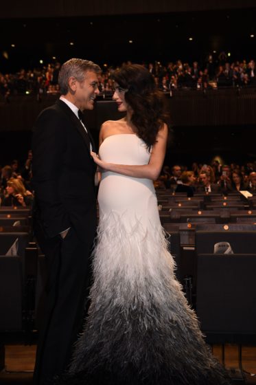 Pregnant Amal Clooney glows at Cesar Awards with hubby George