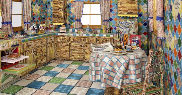 This Artist Spent 5 Years Building A Kitchen Out Of Millions Of Glass Beads