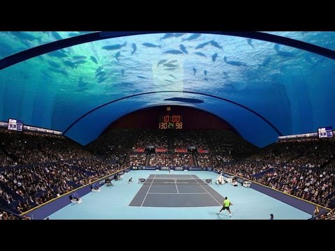 In pictures underwater tennis stadium in this country