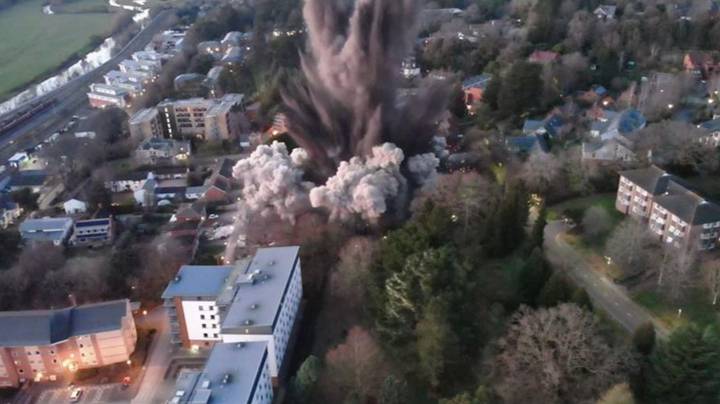 In Video: Drone Captures Incredible Moment World War 2 Bomb Is Blown Up In Exeter