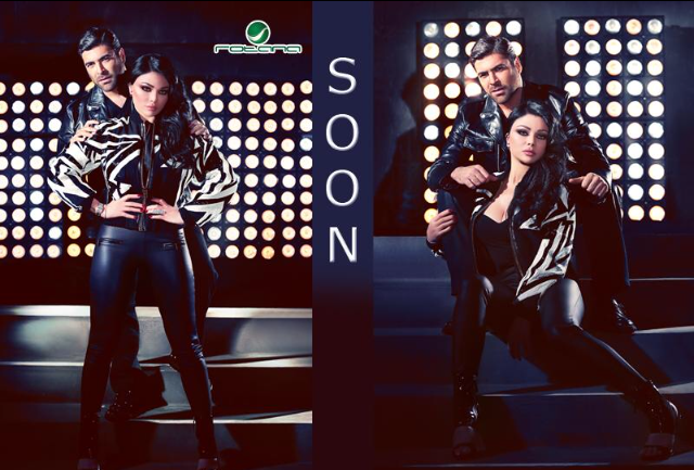 Wael Kfoury & Haifa Wehbe in a photo shoot session