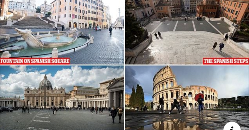 Rome is deserted as coronavirus drives tourists away