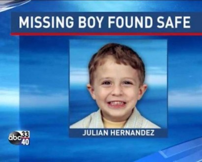 Five year old boy who went missing in 2002 discovered alive and well 13 years later 