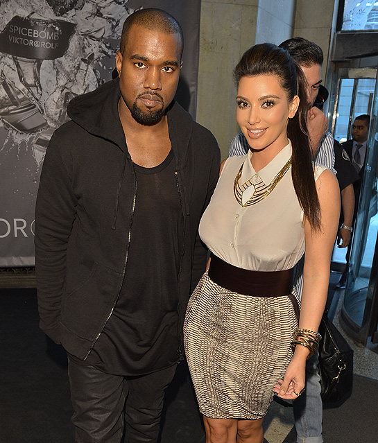 Kim  Kanye and North West in Vogue