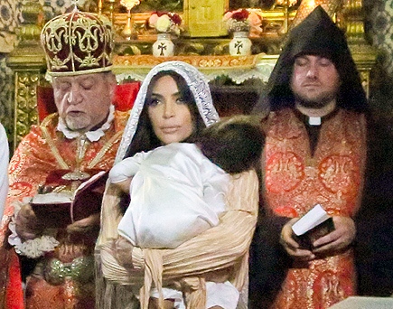 Kim Kardashian Brings Kids To Armenia For Baptism