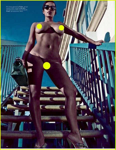 Kim Kardashian Poses Totally Naked For Love Mag