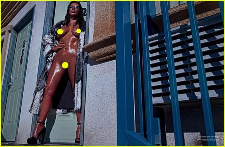 Kim Kardashian Poses Totally Naked For Love Mag