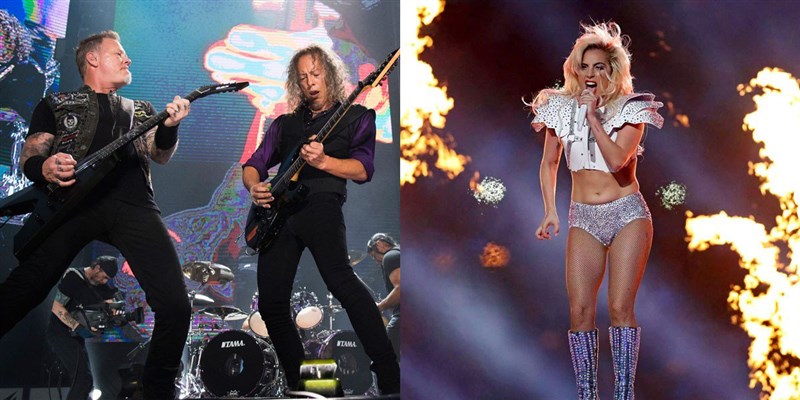 Lady Gaga Performing With Metallica At 2017 Grammy Awards
