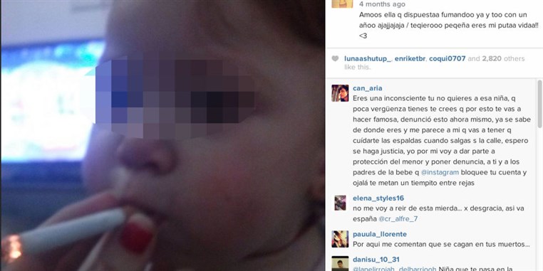 Woman Sparks Outrage With Instagram Photo Of A Baby Smoking 