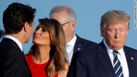 Melania Trump's moment with Trudeau goes viral