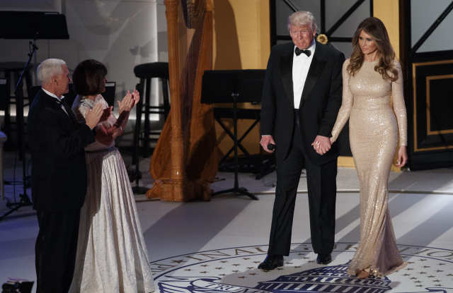 Melania Trump Wears Dress by Lebanese Designer Reem Acra