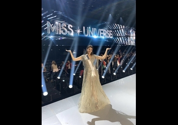 Miss Egypt Diana Hamed rocking the stage in Miss Universe 2019 wearing Elham EL Youssef Gowns