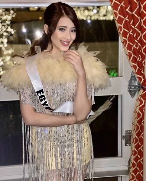 Miss Egypt Diana Hamed rocking the stage in Miss Universe 2019 wearing Elham EL Youssef Gowns