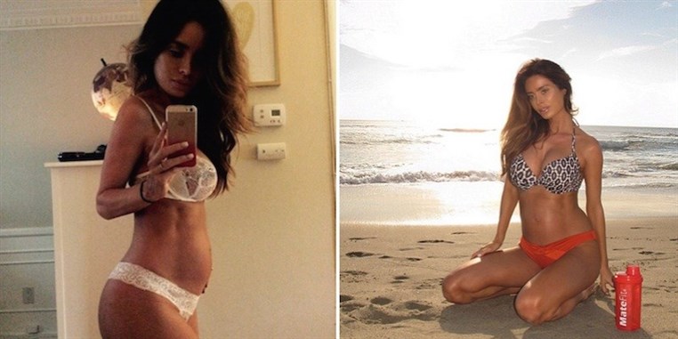 Model who is nearly 8-Months Pregnant is So Fit She Has Abs