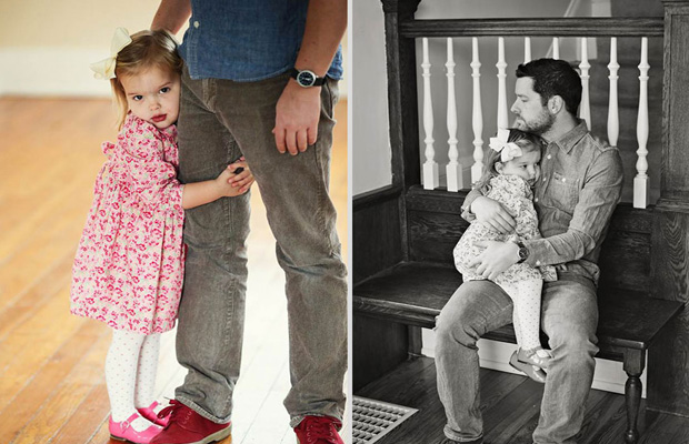 Father and Daughter Recreate Old Photos to Say Goodbye to Late Wife and Mother