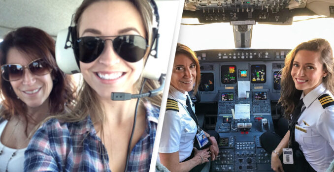 In Pictures: A Mother And Daughter Pilots Make History Flying Commercial Plane Together