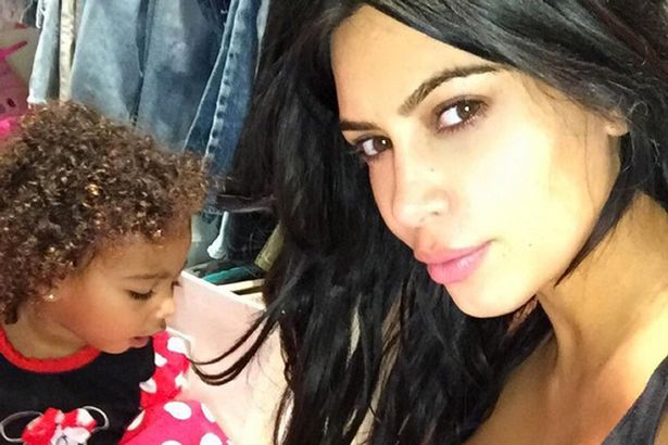 Kim Kardashian shows off North Wests curls in adorable snap