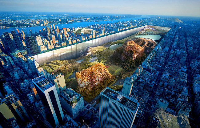 Designer Plans To Excavate Central Park And Build 1,000 Ft Glass Walls Around It