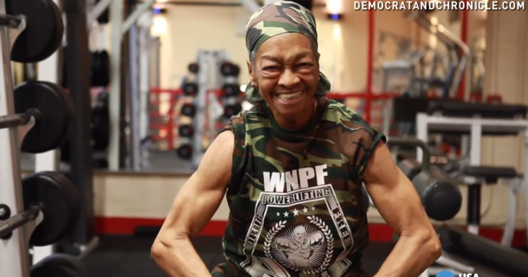 She May Be 77 Years Old But By The Look Of Her Muscles She is Definitely Not Slowing Down