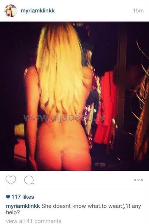 Myriam Klink Fully naked and assures...With my butt i can wreck the country