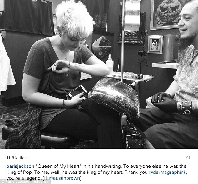 Paris Jackson gets tattoo tribute to father Michael as she celebrates 18th birthday