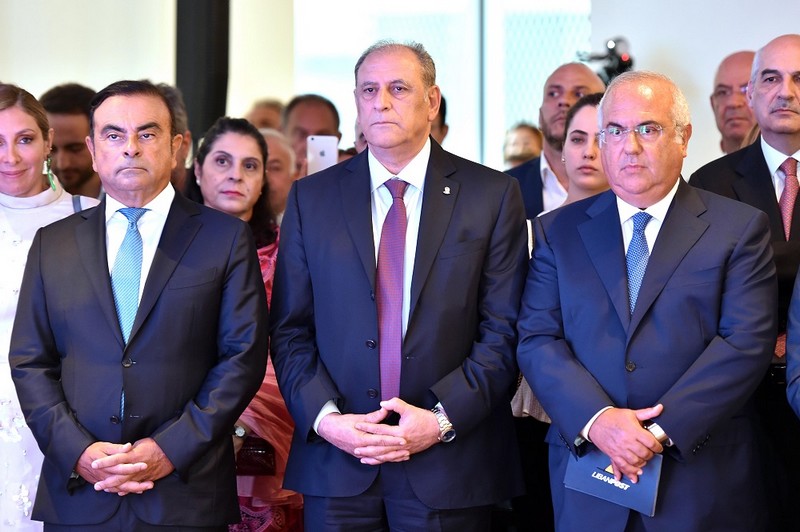 A collectable stamp honoring Carlos Ghosn unveiled