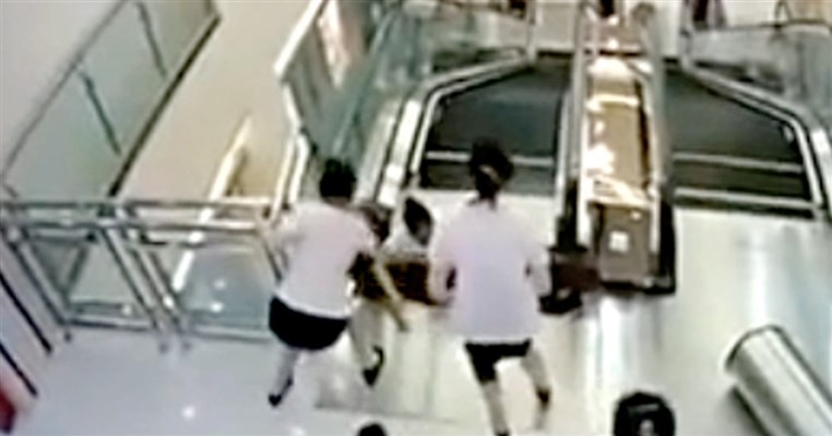 Video Captures Woman's Death As She Saves Son In Escalator Accident