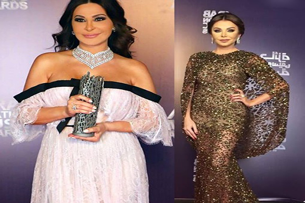Elissa Smacks Razan Live on Stage
