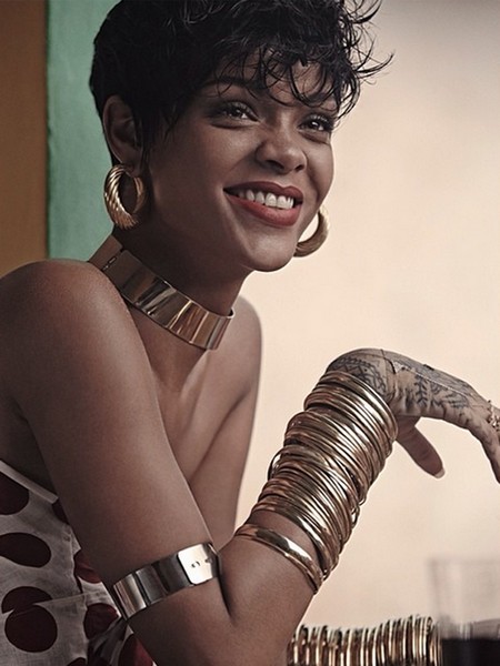 Rihanna goes Topless for Vogue Brazil Photo Shoot