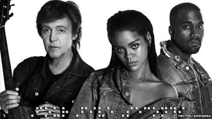 Rihanna, Kanye West and Paul McCartney in new collaboration
