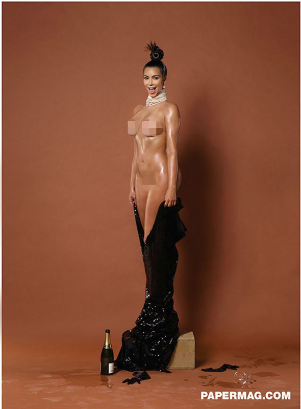 Here is Another Photo Of Kim Kardashian In Paper Mag, This Time With Full Frontal