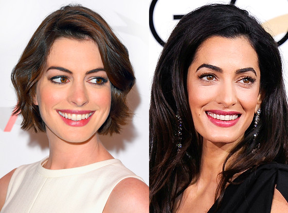 Anne Hathaway flattered by comparison to Amal Clooney