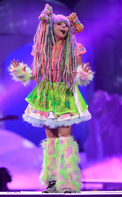 Lady Gaga gets stripped down on stage