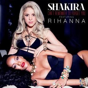 Shakira smoulders in cover art for her duet with Rihanna  