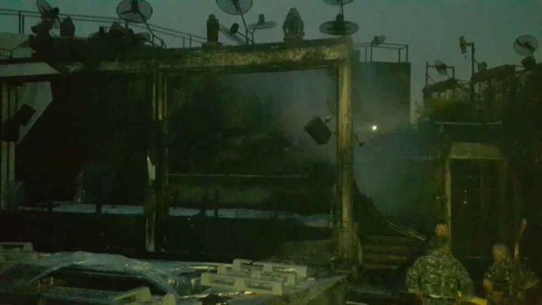 Famous SKYBAR Beirut has burnt down